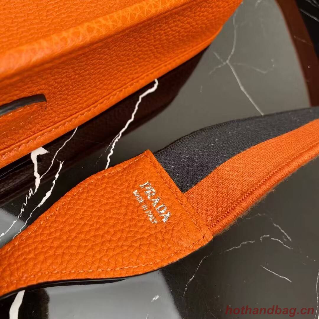 Prada Leather mini shoulder bag 1BH191 Papaya Prada Leather mini shoulder bag 1BH191 Papaya