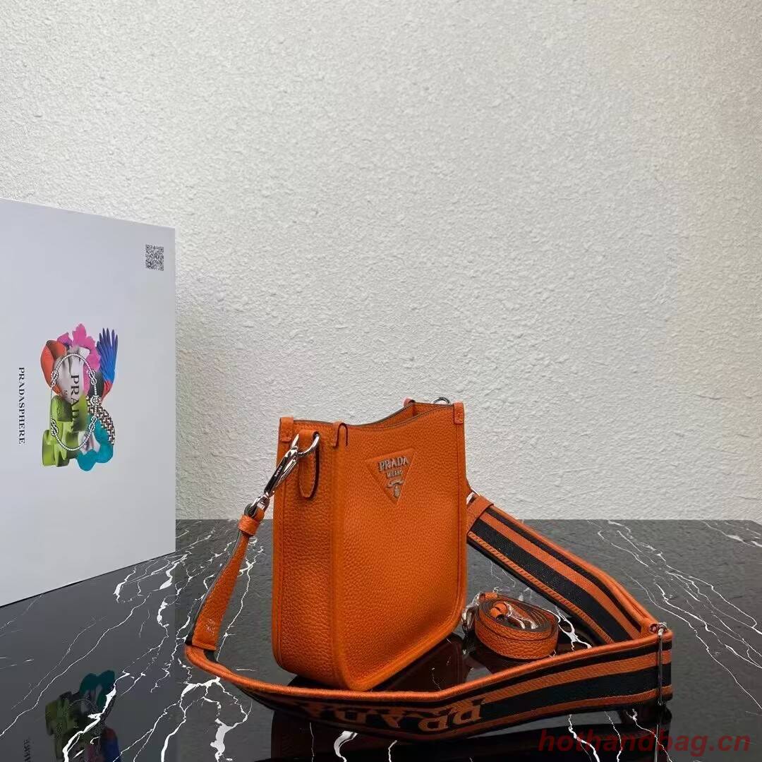 Prada Leather mini shoulder bag 1BH191 Papaya Prada Leather mini shoulder bag 1BH191 Papaya