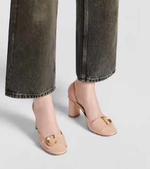 DIOR SLINGBACK PUMP Patent Calfskin 93425-3 DIOR SLINGBACK PUMP Patent Calfskin 93425-3