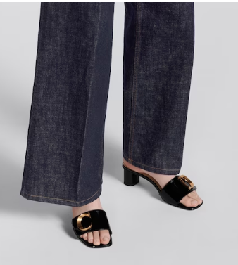 CEST DIOR HEELED SLIDE Patent Calfskin 93449-9 CEST DIOR HEELED SLIDE Patent Calfskin 93449-9