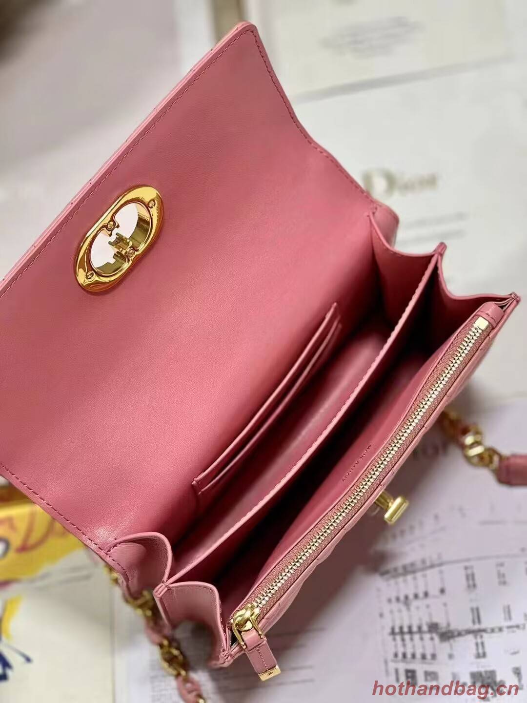 Dior MISS CARO MINI BAG Macrocannage Lambskin S5169UD PINK Dior MISS CARO MINI BAG Macrocannage Lambskin S5169UD PINK