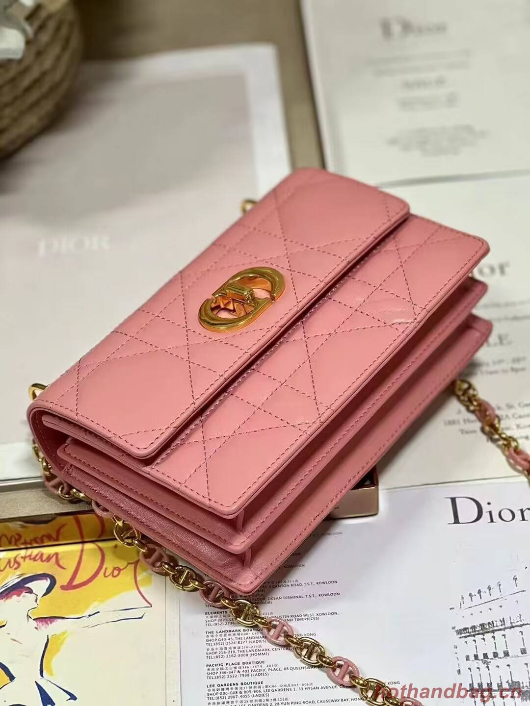 Dior MISS CARO MINI BAG Macrocannage Lambskin S5169UD PINK Dior MISS CARO MINI BAG Macrocannage Lambskin S5169UD PINK