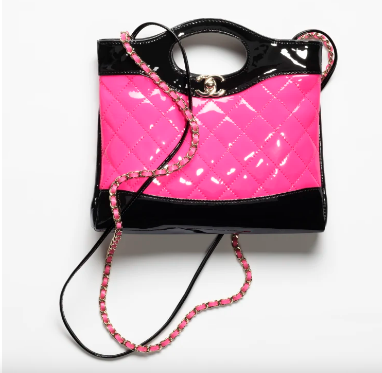CHANEL 31 MINI SHOPPING BAG AS4133 Pink & Black CHANEL 31 MINI SHOPPING BAG AS4133 Pink & Black