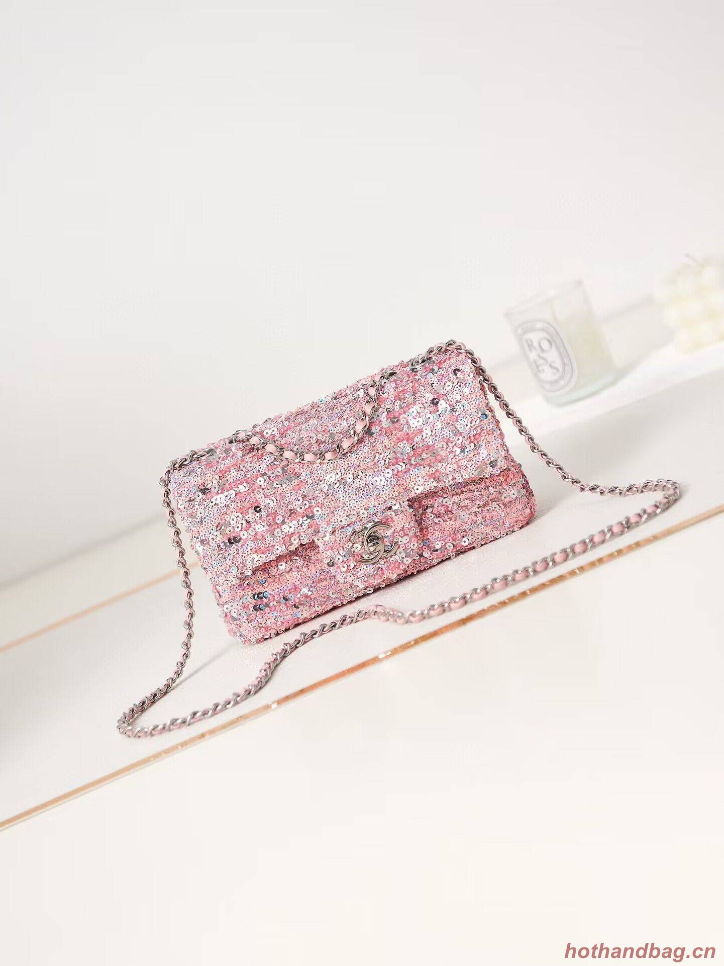 Chanel 23C Sequins CF Shoulder Bag AS3965 Pink Chanel 23C Sequins CF Shoulder Bag AS3965 Pink