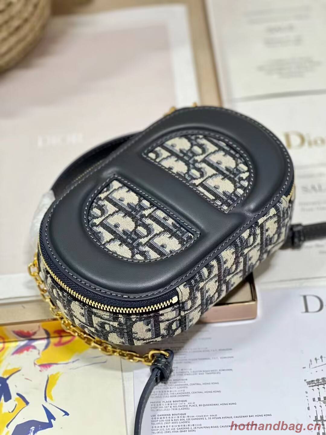 CD SIGNATURE OVAL CAMERA BAG Blue Dior Oblique Jacquard S2201UTZQ CD SIGNATURE OVAL CAMERA BAG Blue Dior Oblique Jacquard S2201UTZQ
