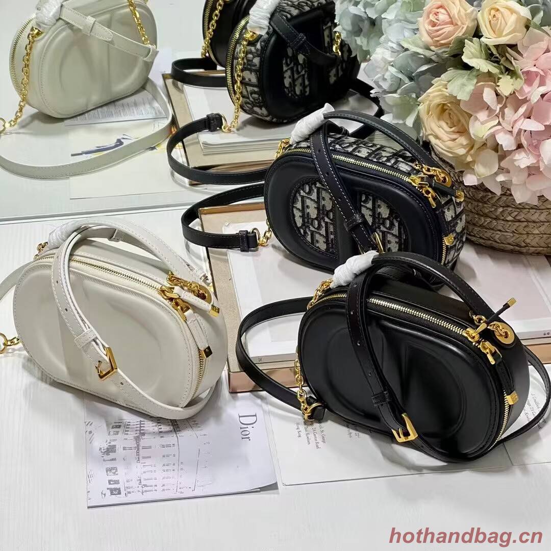 DIOR SIGNATURE OVAL CAMERA BAG Calfskin with Embossed CD Signature S2201UMFV black DIOR SIGNATURE OVAL CAMERA BAG Calfskin with Embossed CD Signature S2201UMFV black