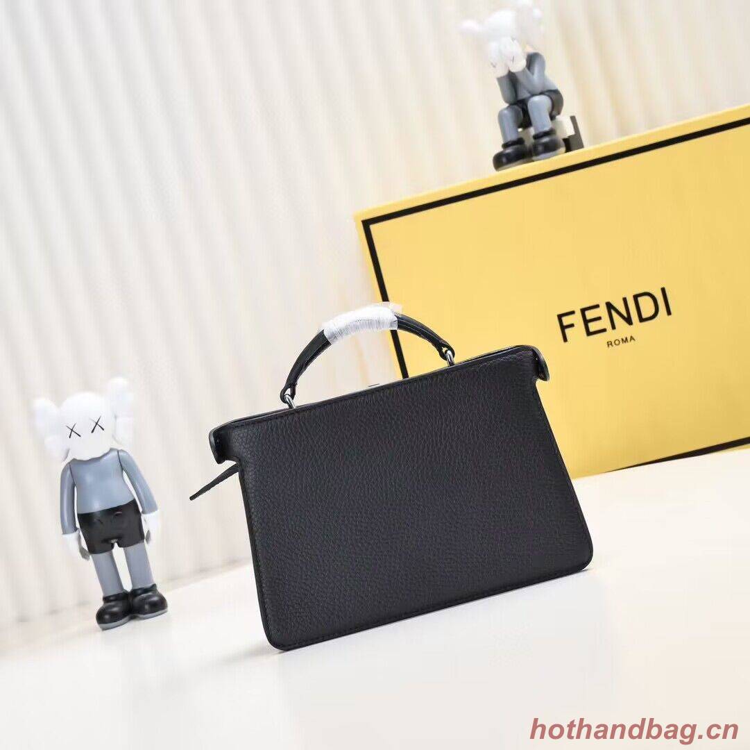 Fendi Peekaboo ISeeU XCross Small Original Leather Bag 2317 Black Fendi Peekaboo ISeeU XCross Small Original Leather Bag 2317 Black