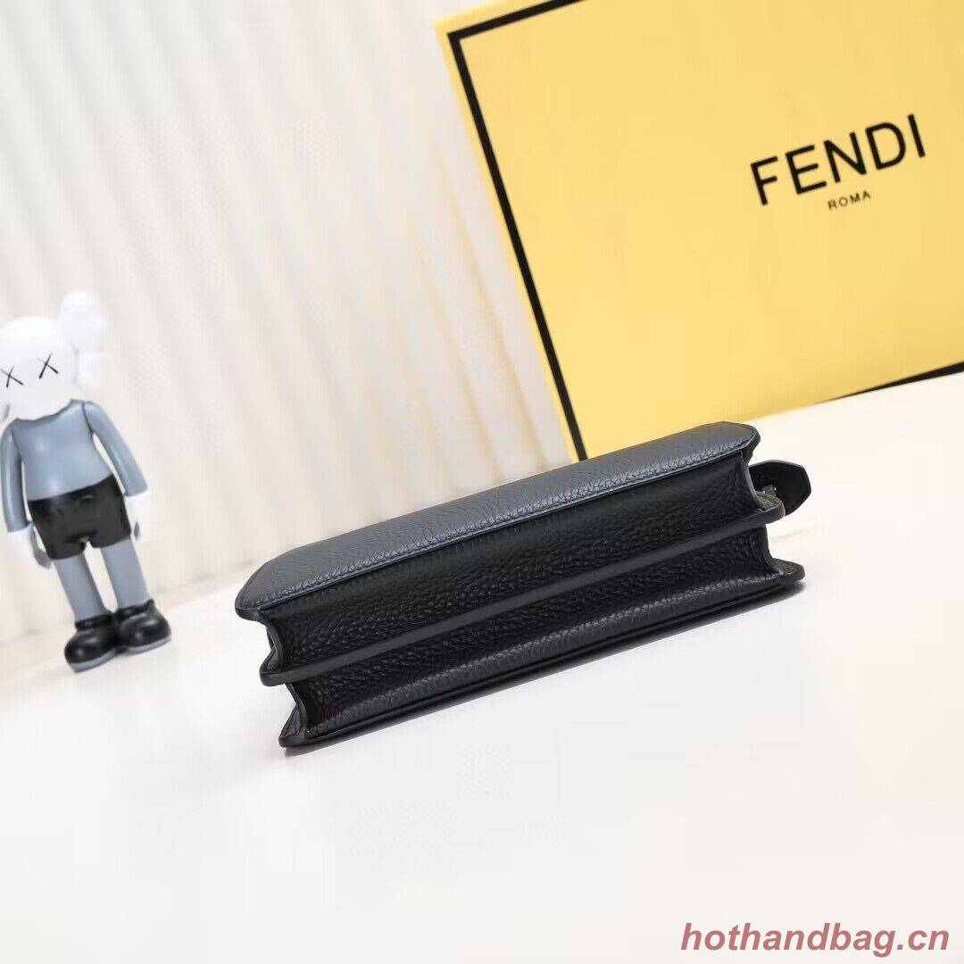Fendi Peekaboo ISeeU XCross Small Original Leather Bag 2317 Black Fendi Peekaboo ISeeU XCross Small Original Leather Bag 2317 Black