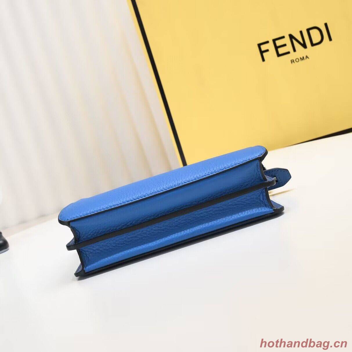 Fendi Peekaboo ISeeU XCross Small Original Leather Bag 2317 Blue Fendi Peekaboo ISeeU XCross Small Original Leather Bag 2317 Blue