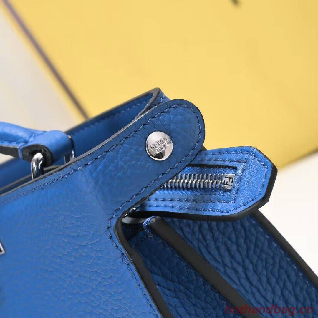 Fendi Peekaboo ISeeU XCross Small Original Leather Bag 2317 Blue Fendi Peekaboo ISeeU XCross Small Original Leather Bag 2317 Blue
