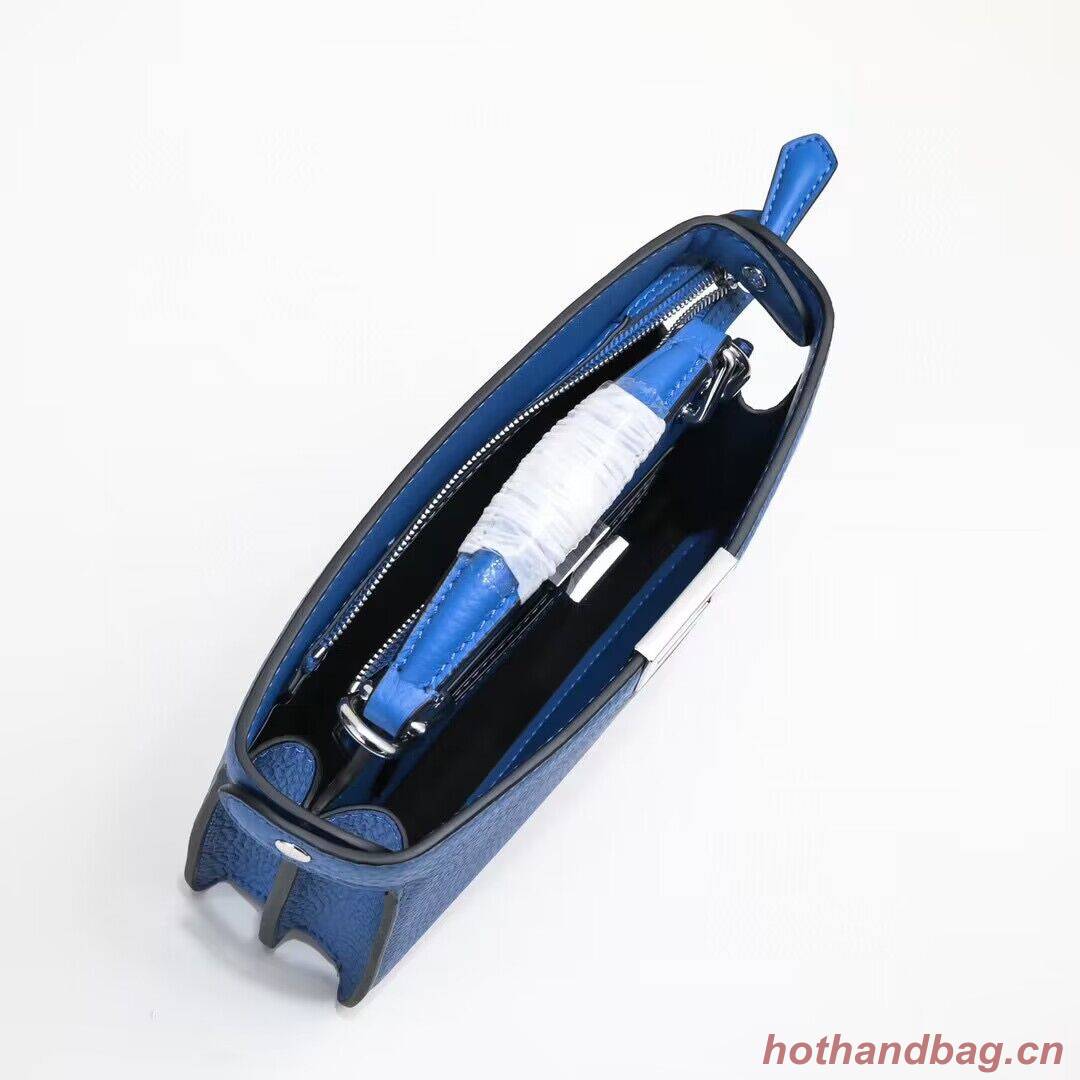 Fendi Peekaboo ISeeU XCross Small Original Leather Bag 2317 Blue Fendi Peekaboo ISeeU XCross Small Original Leather Bag 2317 Blue