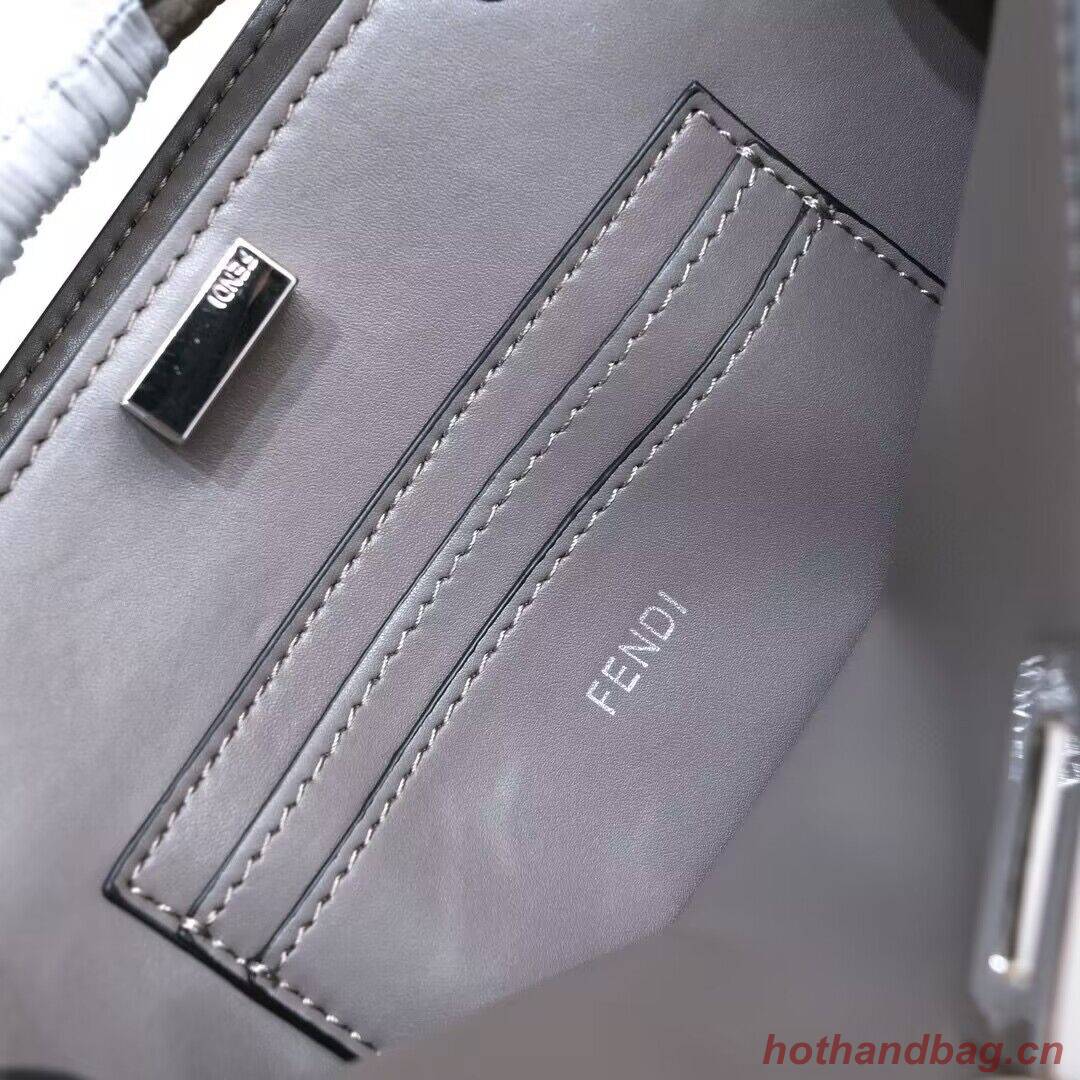 Fendi Peekaboo ISeeU XCross Small Original Leather Bag 2317 Dark Gray Fendi Peekaboo ISeeU XCross Small Original Leather Bag 2317 Dark Gray