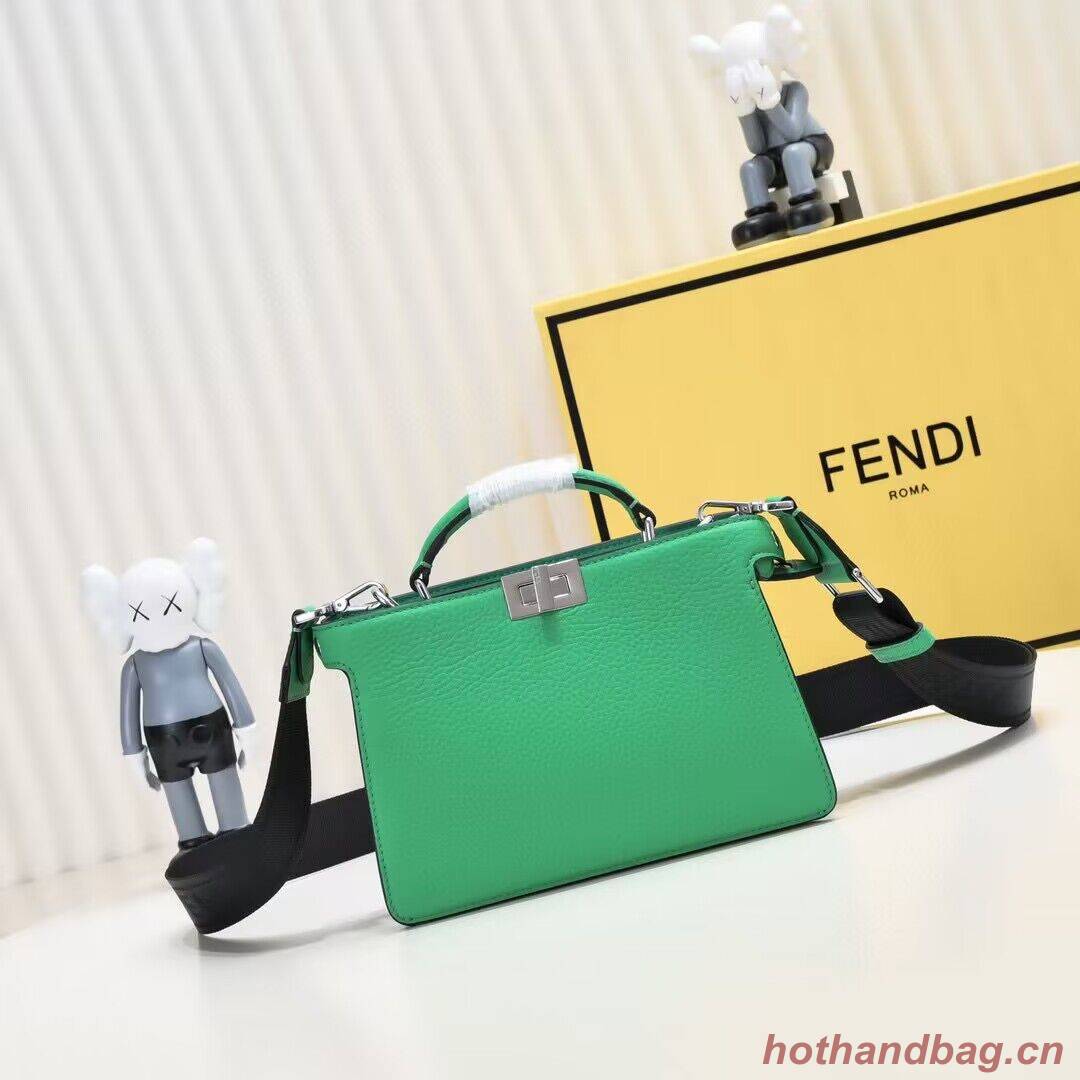 Fendi Peekaboo ISeeU XCross Small Original Leather Bag 2317 Green Fendi Peekaboo ISeeU XCross Small Original Leather Bag 2317 Green