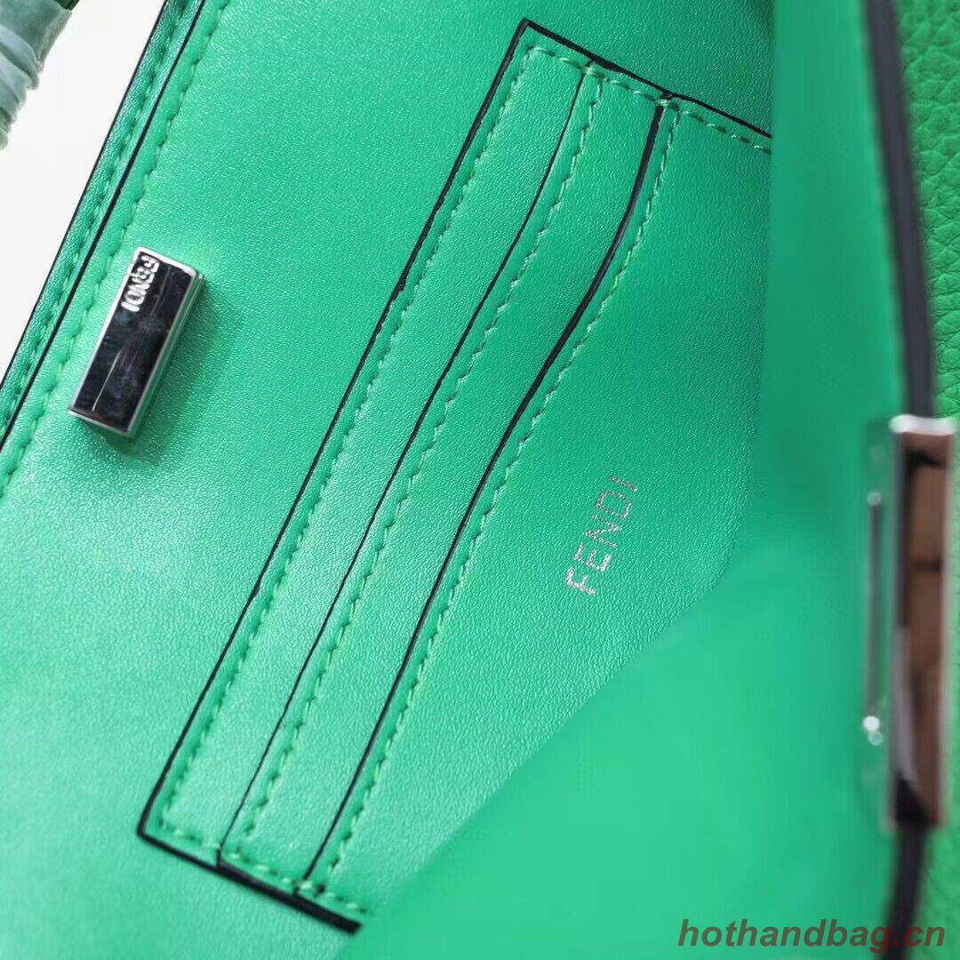 Fendi Peekaboo ISeeU XCross Small Original Leather Bag 2317 Green Fendi Peekaboo ISeeU XCross Small Original Leather Bag 2317 Green