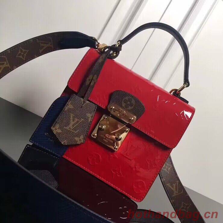 Louis Vuitton Spring Street Monogram Vernis Patent Original Leather M90376 Red Louis Vuitton Spring Street Monogram Vernis Patent Original Leather M90376 Red
