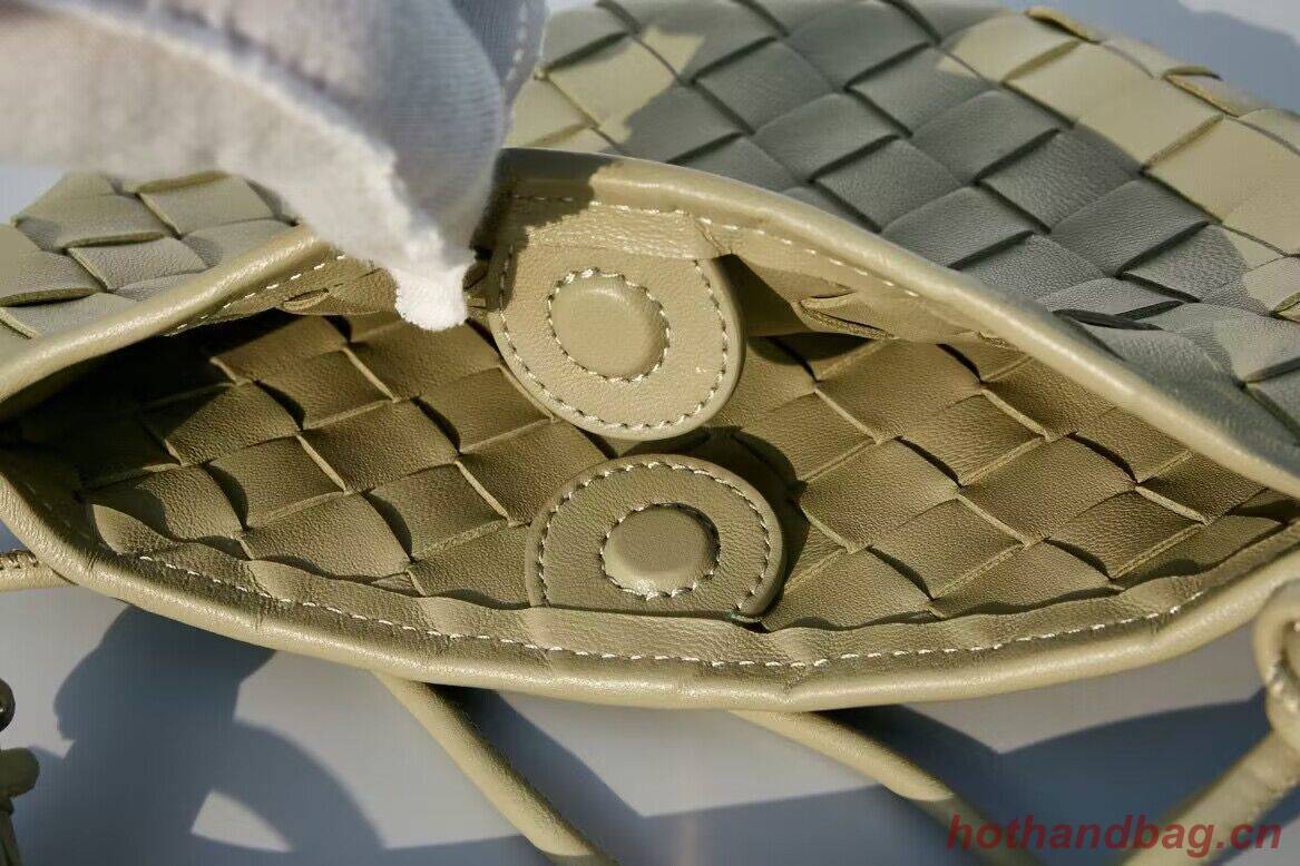 Bottega Veneta Sardine Intrecciato Gold Hardware Handle Bag 744267 Gray Green Bottega Veneta Sardine Intrecciato Gold Hardware Handle Bag 744267 Gray Green