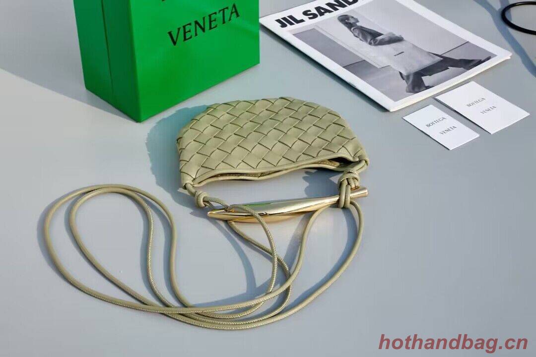 Bottega Veneta Sardine Intrecciato Gold Hardware Handle Bag 744267 Gray Green Bottega Veneta Sardine Intrecciato Gold Hardware Handle Bag 744267 Gray Green