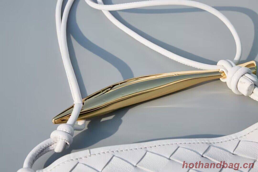 Bottega Veneta Sardine Intrecciato Gold Hardware Handle Bag 744267 White Bottega Veneta Sardine Intrecciato Gold Hardware Handle Bag 744267 White