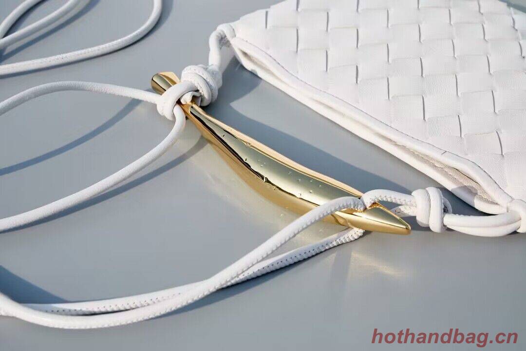 Bottega Veneta Sardine Intrecciato Gold Hardware Handle Bag 744267 White Bottega Veneta Sardine Intrecciato Gold Hardware Handle Bag 744267 White