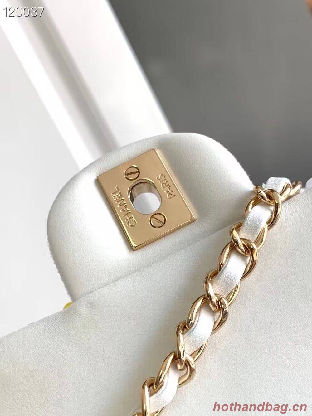 Chanel 23P Mini Shoulder Flowers Bag AS11165 White Chanel 23P Mini Shoulder Flowers Bag AS11165 White