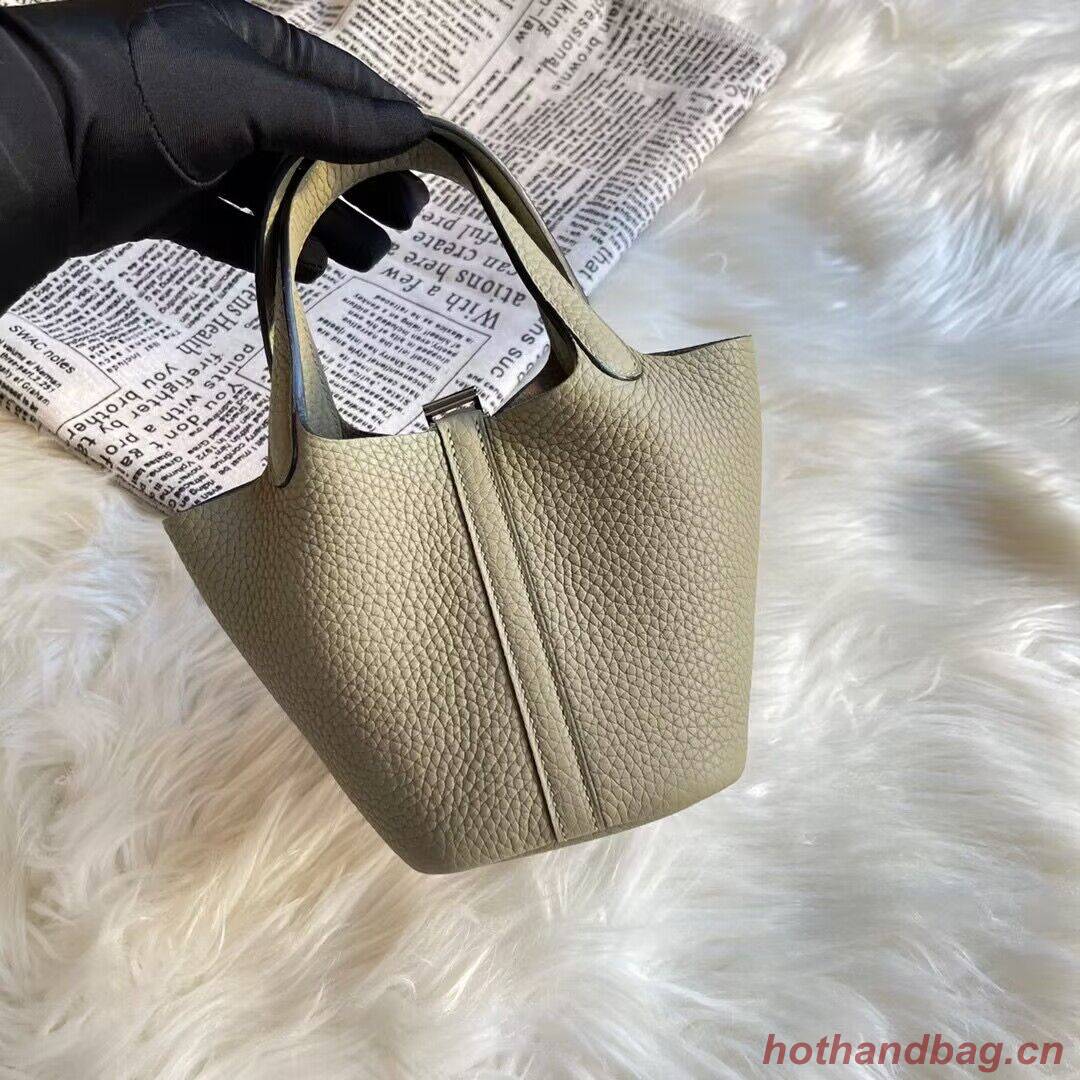Hermes Mini Picotin 14 Lock Bags Original Togo Leather PL5302 Light Gray Hermes Mini Picotin 14 Lock Bags Original Togo Leather PL5302 Light Gray