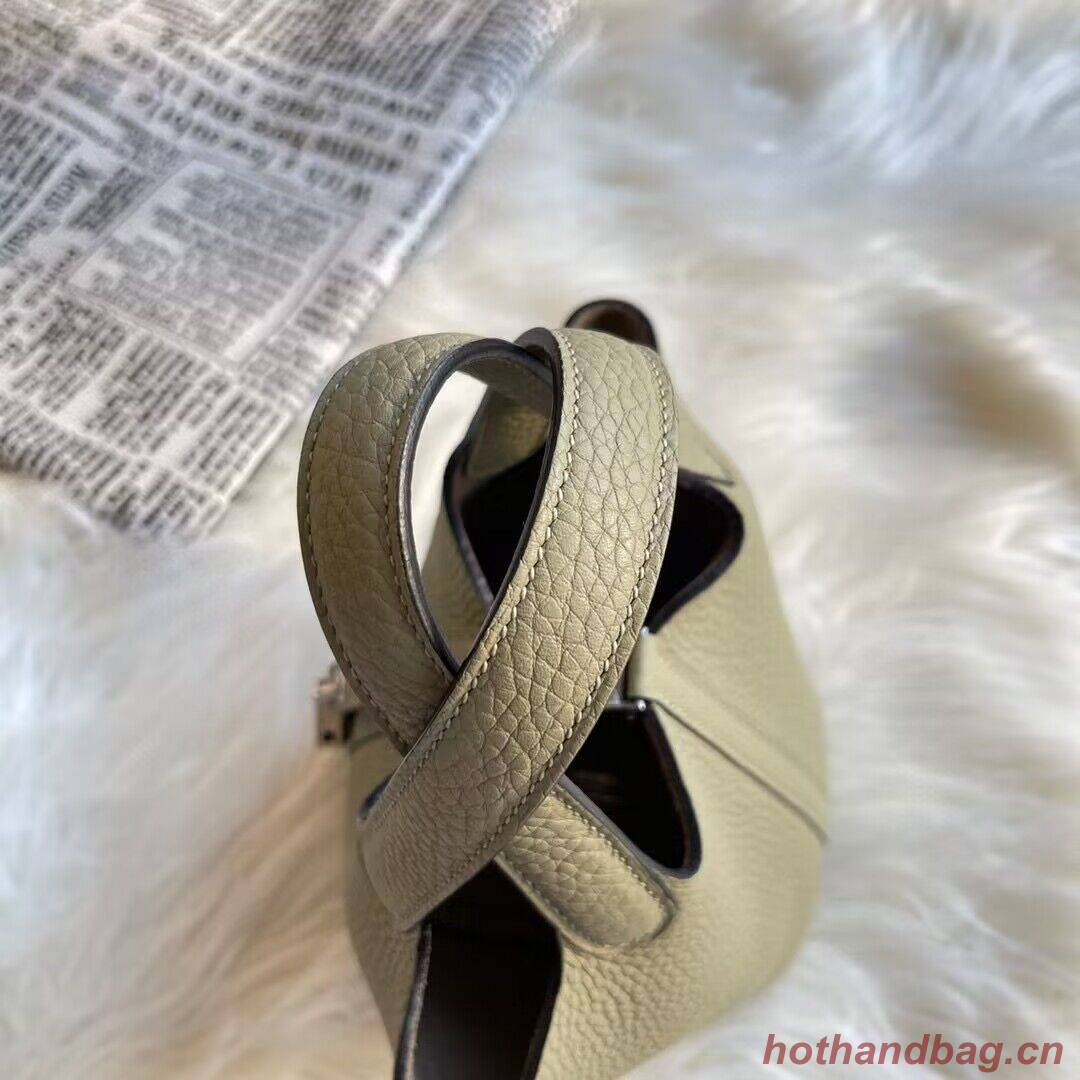 Hermes Mini Picotin 14 Lock Bags Original Togo Leather PL5302 Light Gray Hermes Mini Picotin 14 Lock Bags Original Togo Leather PL5302 Light Gray