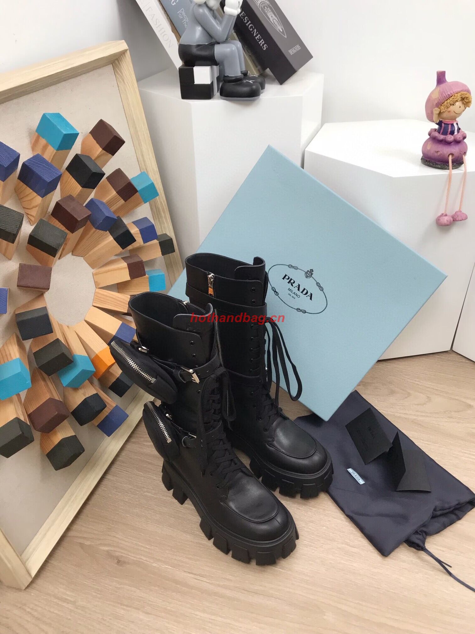Prada High Martin Boots 6CM P53021 Black Prada High Martin Boots 6CM P53021 Black