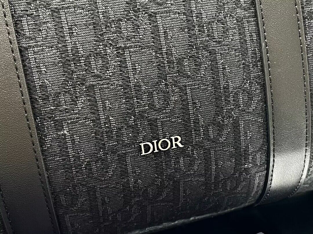 Dior Lighot 50 Oblique Jacquard Bag 727762 Black Dior Lighot 50 Oblique Jacquard Bag 727762 Black