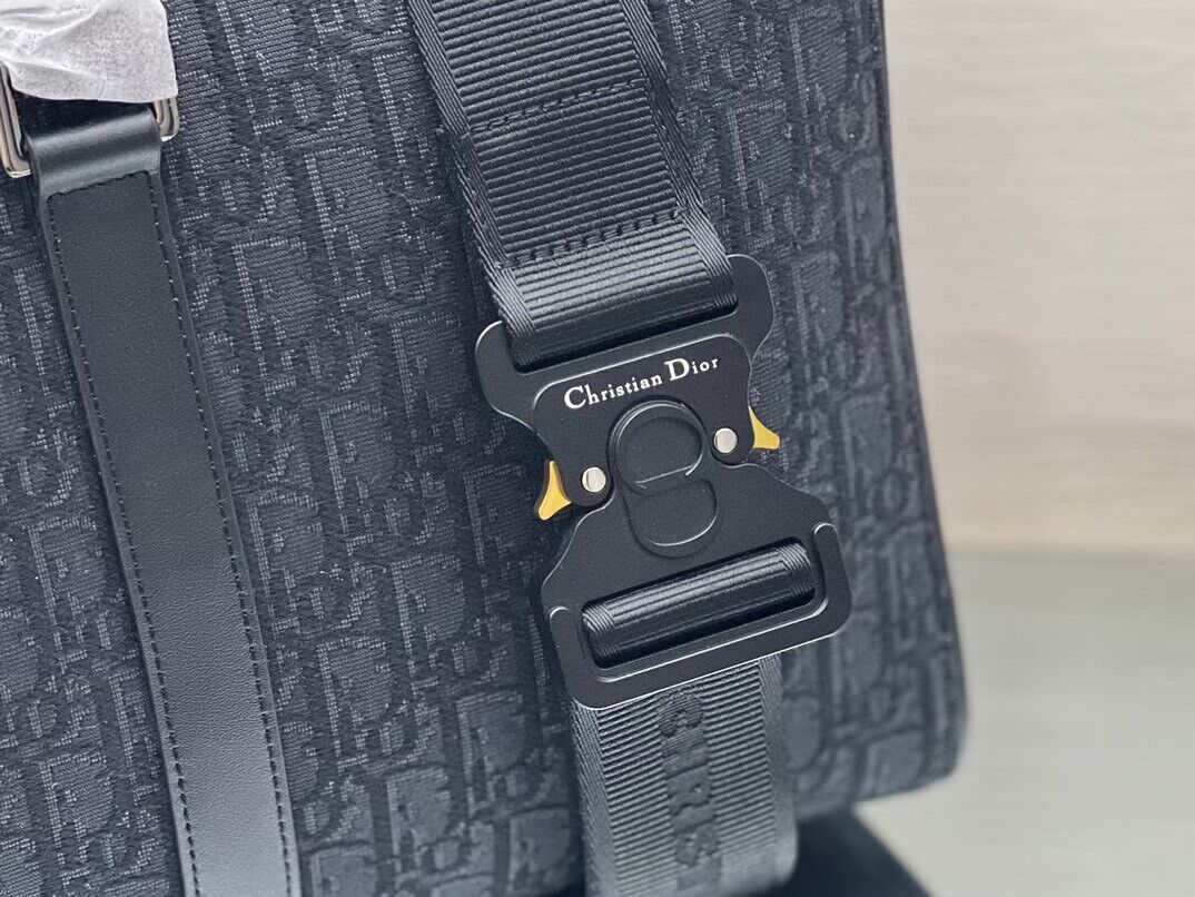 Dior Lighot 50 Oblique Jacquard Bag 727762 Black Dior Lighot 50 Oblique Jacquard Bag 727762 Black