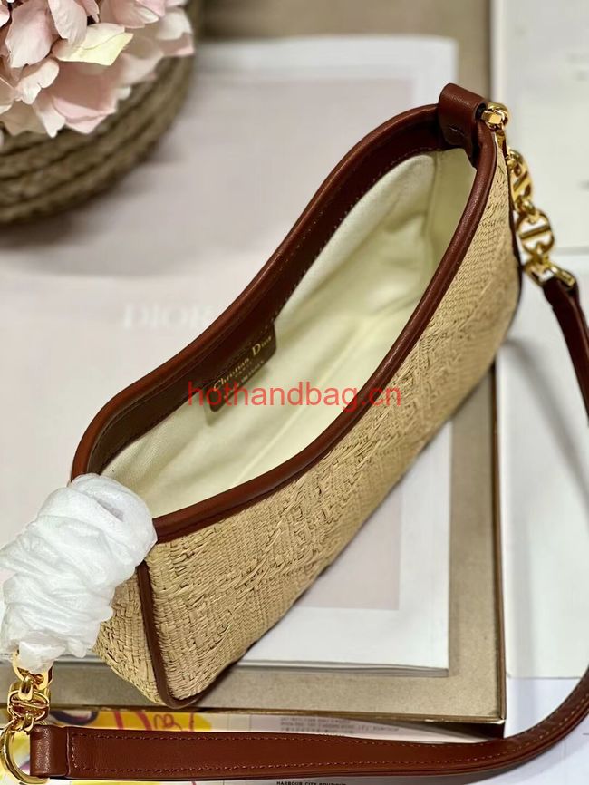 Dior 30 MONTAIGNE HOBO AVENUE MINI BAG Natural Cannage Raffia S2187UCNX Dior 30 MONTAIGNE HOBO AVENUE MINI BAG Natural Cannage Raffia S2187UCNX
