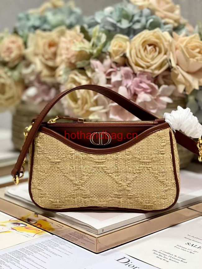 Dior 30 MONTAIGNE HOBO AVENUE MINI BAG Natural Cannage Raffia S2187UCNX Dior 30 MONTAIGNE HOBO AVENUE MINI BAG Natural Cannage Raffia S2187UCNX