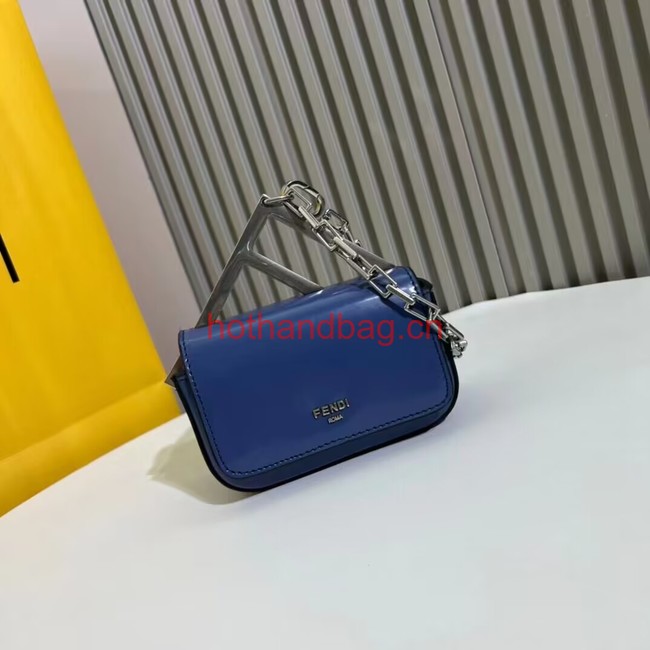 Fendi mini smooth leather bag F1089 blue Fendi mini smooth leather bag F1089 blue