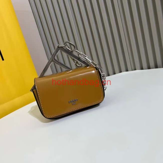Fendi mini smooth leather bag F1089 brown Fendi mini smooth leather bag F1089 brown