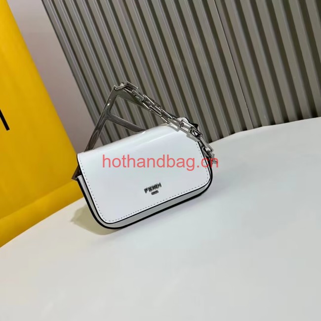 Fendi mini smooth leather bag F1089 white Fendi mini smooth leather bag F1089 white