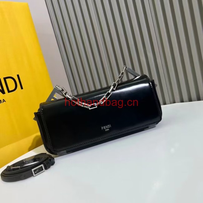 Fendi small smooth leather bag F1090 black Fendi small smooth leather bag F1090 black
