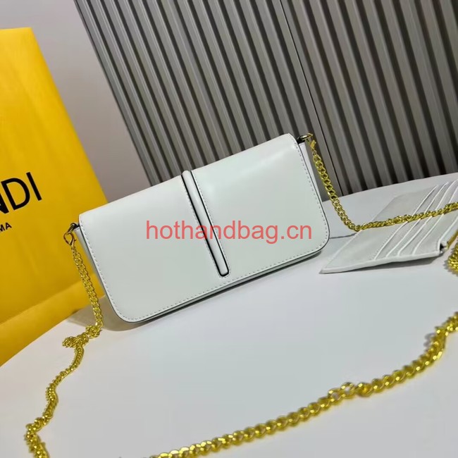 Fendi small smooth leather bag F1225 white Fendi small smooth leather bag F1225 white