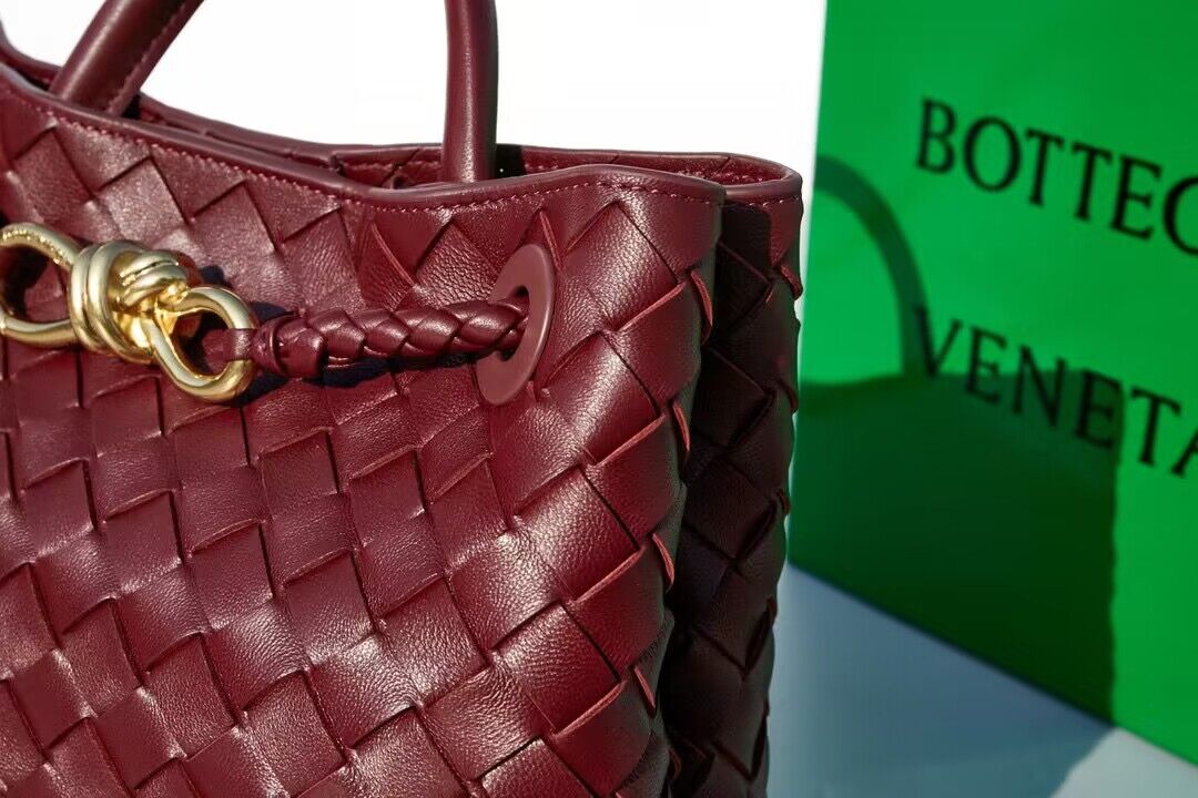 Bottega Veneta Andiamo Small Intrecciato Leather Tote 743572 Wine Bottega Veneta Andiamo Small Intrecciato Leather Tote 743572 Wine