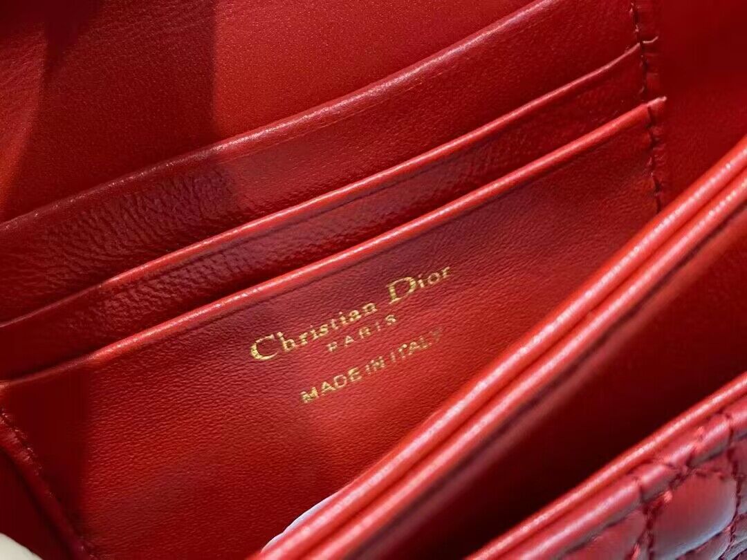 Dior Lady Original Leather Pearl Clutch Bag 6617 Red Dior Lady Original Leather Pearl Clutch Bag 6617 Red