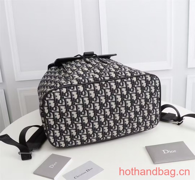 DIOR BACKPACK Beige and Black Dior Oblique Jacquard and Black Grained Calfskin CM1062A DIOR BACKPACK Beige and Black Dior Oblique Jacquard and Black Grained Calfskin CM1062A