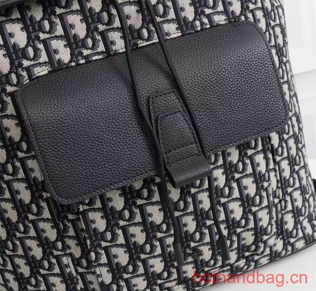 DIOR BACKPACK Beige and Black Dior Oblique Jacquard and Black Grained Calfskin CM1062A DIOR BACKPACK Beige and Black Dior Oblique Jacquard and Black Grained Calfskin CM1062A