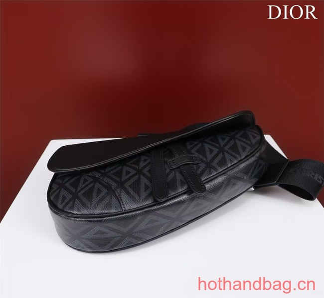Dior Essentials SADDLE BAG Diamond Canvas 1ADPO093 black Dior Essentials SADDLE BAG Diamond Canvas 1ADPO093 black
