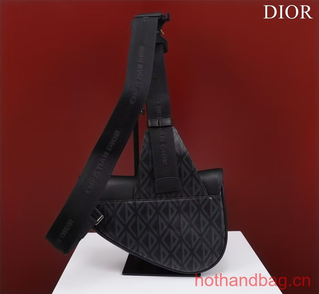 Dior Essentials SADDLE BAG Diamond Canvas 1ADPO093 black Dior Essentials SADDLE BAG Diamond Canvas 1ADPO093 black