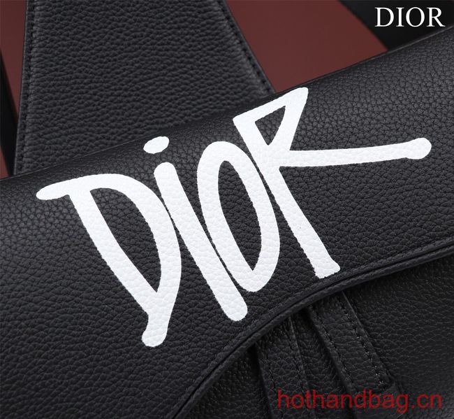 Dior Essentials SADDLE BAG Grained Calfskin 1ADPO093B black&white Dior Essentials SADDLE BAG Grained Calfskin 1ADPO093B black&white