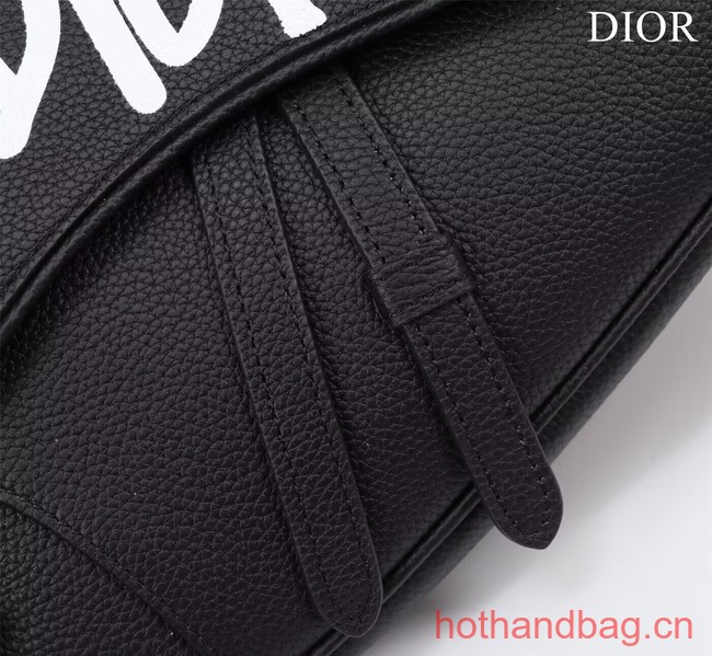 Dior Essentials SADDLE BAG Grained Calfskin 1ADPO093B black&white Dior Essentials SADDLE BAG Grained Calfskin 1ADPO093B black&white