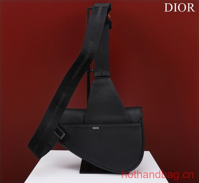 Dior Essentials SADDLE BAG Grained Calfskin 1ADPO093B black&white Dior Essentials SADDLE BAG Grained Calfskin 1ADPO093B black&white