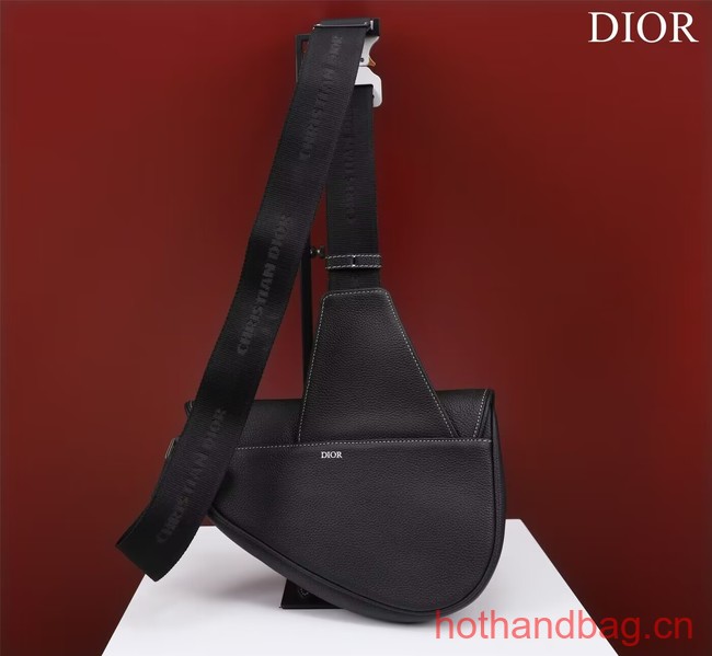Dior Essentials SADDLE BAG Grained Calfskin 1ADPO093E BLACK Dior Essentials SADDLE BAG Grained Calfskin 1ADPO093E BLACK