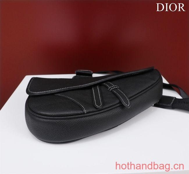 Dior Essentials SADDLE BAG Grained Calfskin 1ADPO093E BLACK Dior Essentials SADDLE BAG Grained Calfskin 1ADPO093E BLACK