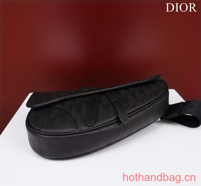 Dior Essentials SADDLE BAG Grained Calfskin 1ADPO093F BLACK Dior Essentials SADDLE BAG Grained Calfskin 1ADPO093F BLACK