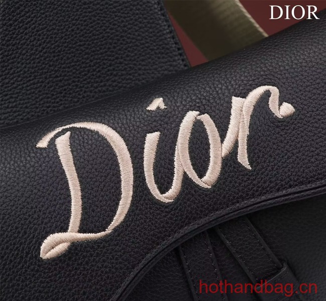 Dior Essentials SADDLE BAG Grained Calfskin 1ADPO093G BLACK Dior Essentials SADDLE BAG Grained Calfskin 1ADPO093G BLACK