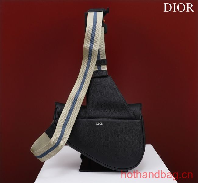 Dior Essentials SADDLE BAG Grained Calfskin 1ADPO093G BLACK Dior Essentials SADDLE BAG Grained Calfskin 1ADPO093G BLACK